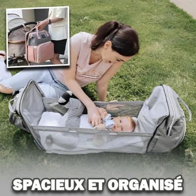 sac à dos à langer - Bébé Touriste - berceau - gris