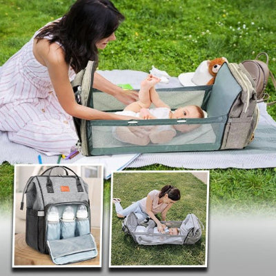 Sac à Dos à Langer - BabyTravel™ - ABRICOT - Bébé Touriste