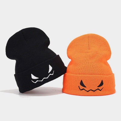 BONNET BÉBÉ ORANGE NOIR CITROUILLE