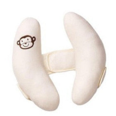 cale tête bébé réglable - blanc avec singe