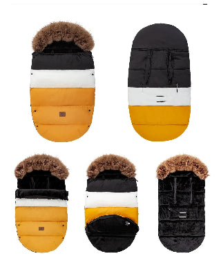 Chancelière Thermique Bébé - noir, blanc, jaune