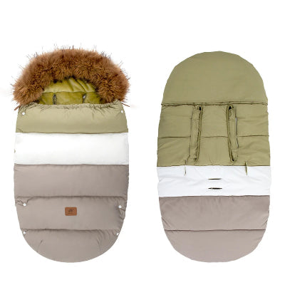 Chancelière Thermique Bébé - vert, blanc, gris