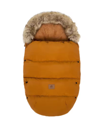 chancelière poussette marron avec fourrure