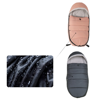 coupe-vent chancelière poussette rose gingembre et noir