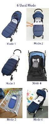 Chancelière Poussette - StrollerFootmuff™ - BLUE - Bébé Touriste