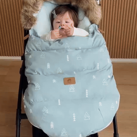 GIF chancelière poussette triangle vert