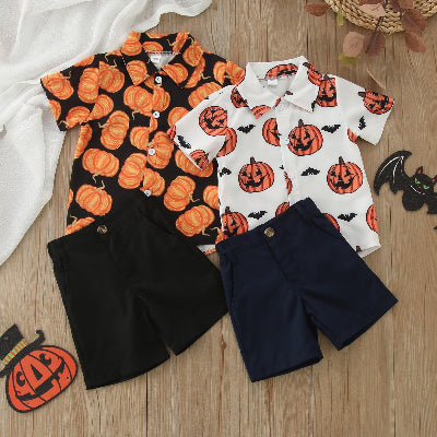 chemise enfant citrouilles halloween