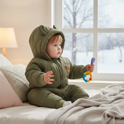 Combinaison bebe vert kaki