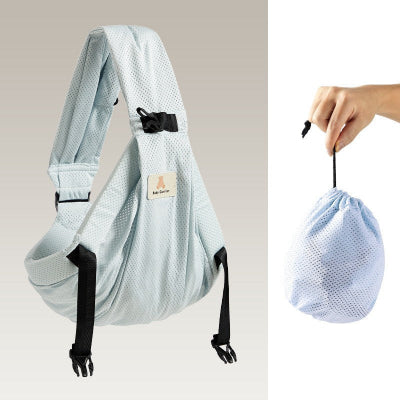 écharpe de portage bleu clair avec rangement 