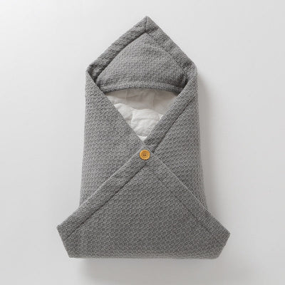 nid d'ange pour automne et hiver - babybag -gris avec bouton