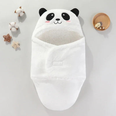 nid d'ange bébé - panda blanc emmaillotté