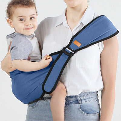 porte bébé bleue transport enfant