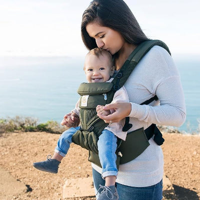 Porte Bébé - BreathBabyBag™ - Vert Olive - Bébé Touriste