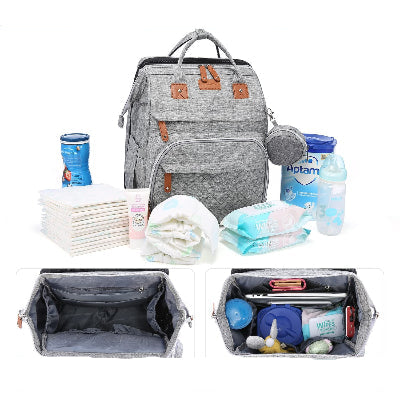 sac a langer gris  avec berceau pliable- babybag