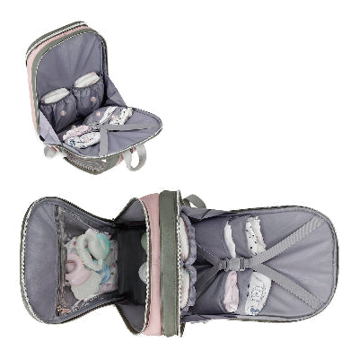 sac à langer pliable rose - babybag ouvert