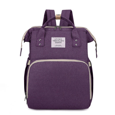 sac à langer mauve - lit bébé de voyage